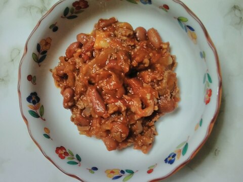 金時豆と牛肉トマトのスパイシー煮